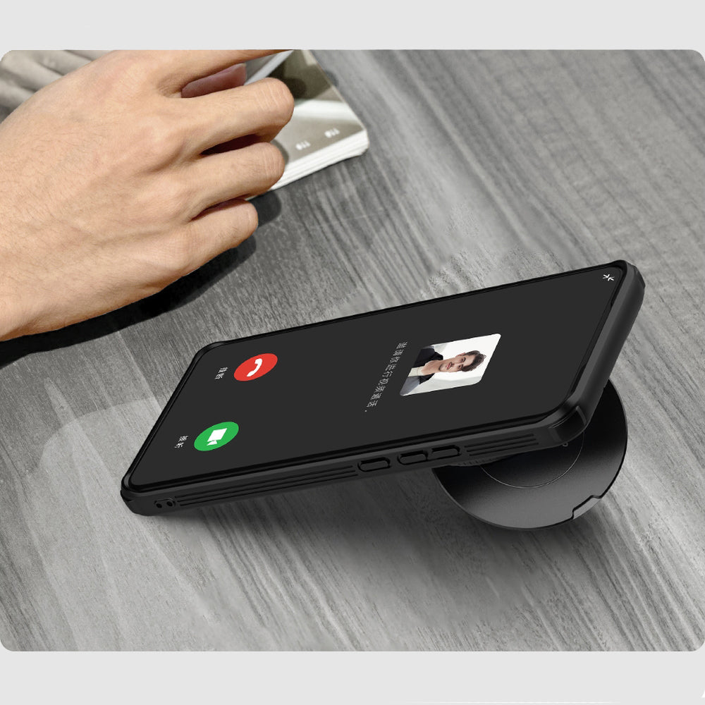 Handyhülle für Xiaomi 15 Ultra, Nillkin CamShield Prop Magnetic mit MagSafe, Durchscheinend mit schwarzen Rahmen