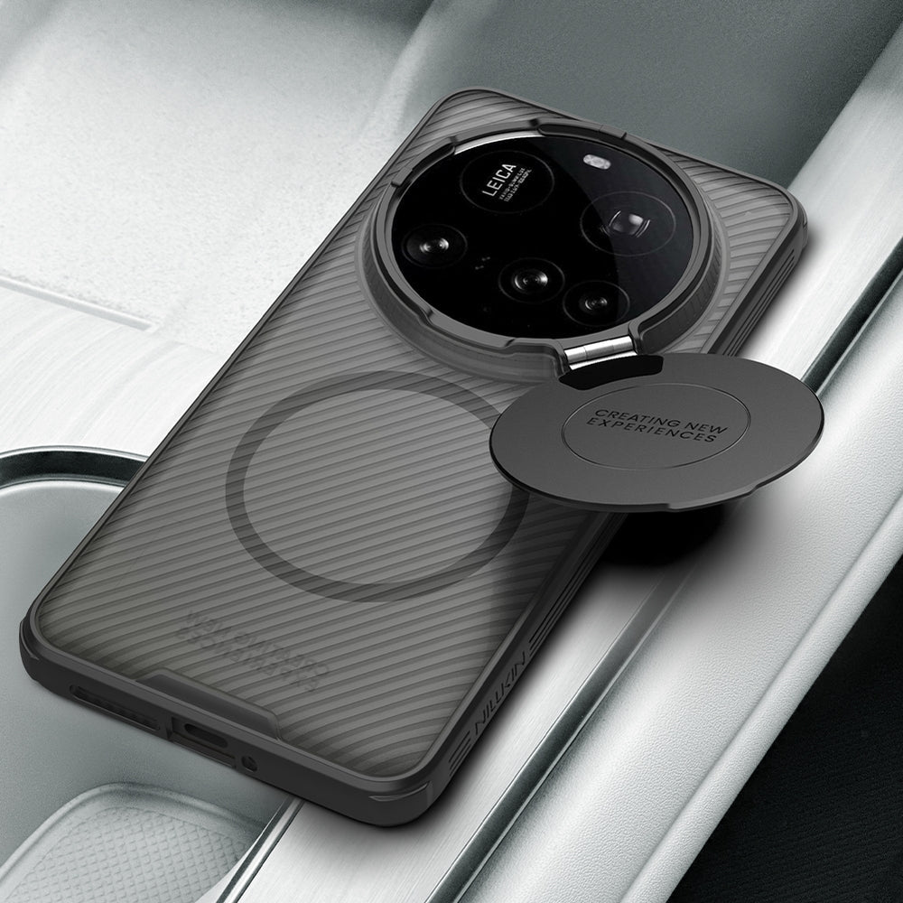 Handyhülle für Xiaomi 15 Ultra, Nillkin CamShield Prop Magnetic mit MagSafe, Durchscheinend mit schwarzen Rahmen