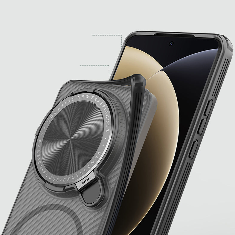 Handyhülle für Xiaomi 15 Ultra, Nillkin CamShield Prop Magnetic mit MagSafe, Durchscheinend mit schwarzen Rahmen