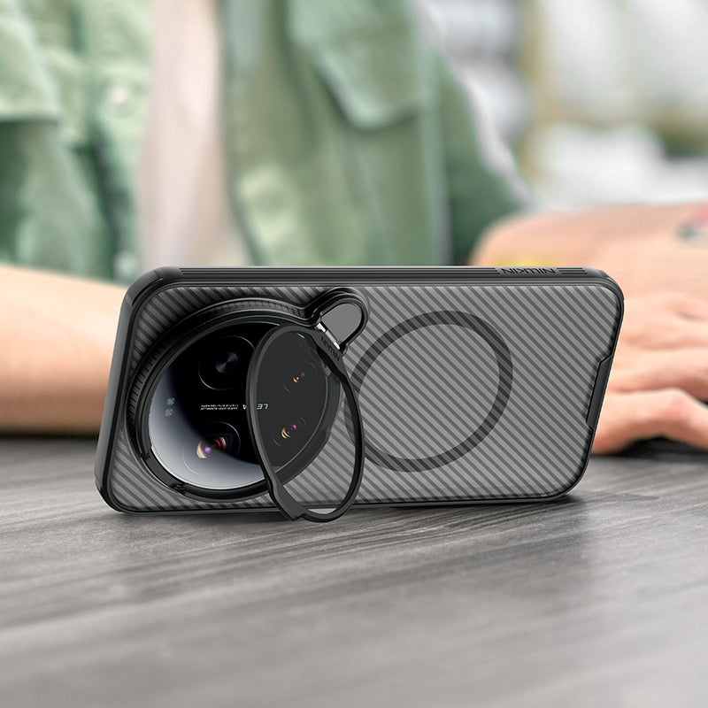 Handyhülle für Xiaomi 17 Ultra, Nillkin CamShield Prop Magnetic mit MagSafe, Transparent Schwarz