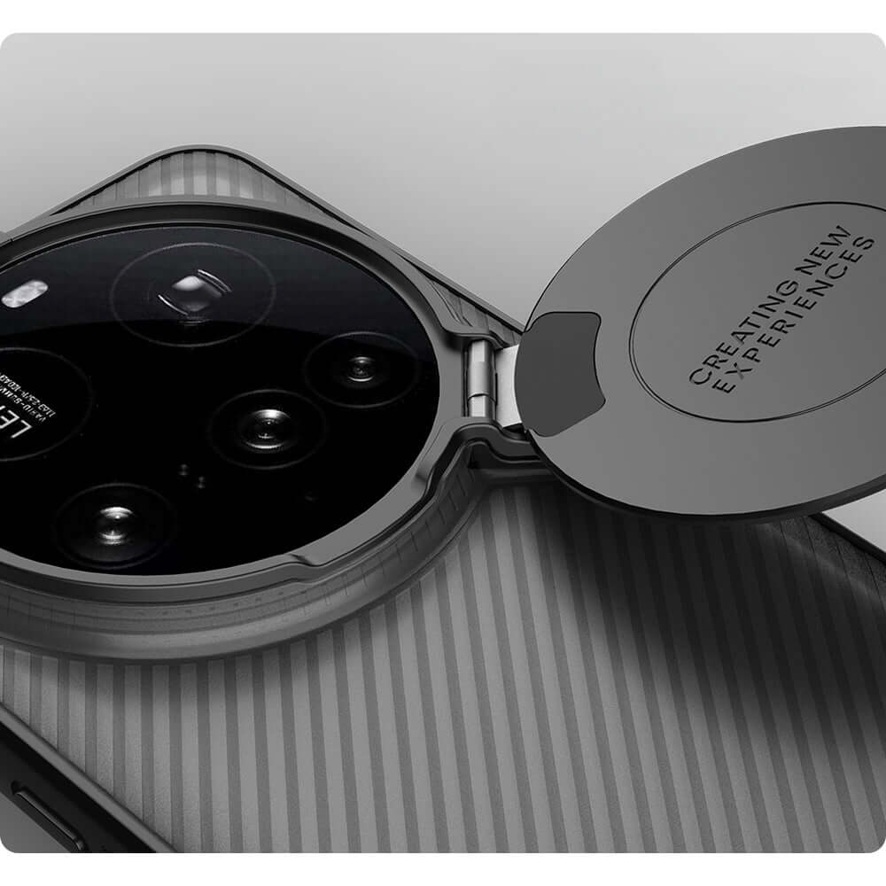 Handyhülle mit Kameraabdeckung für Xiaomi 15 Ultra, Nillkin CamShield Prop, Rauchiges Schwarz