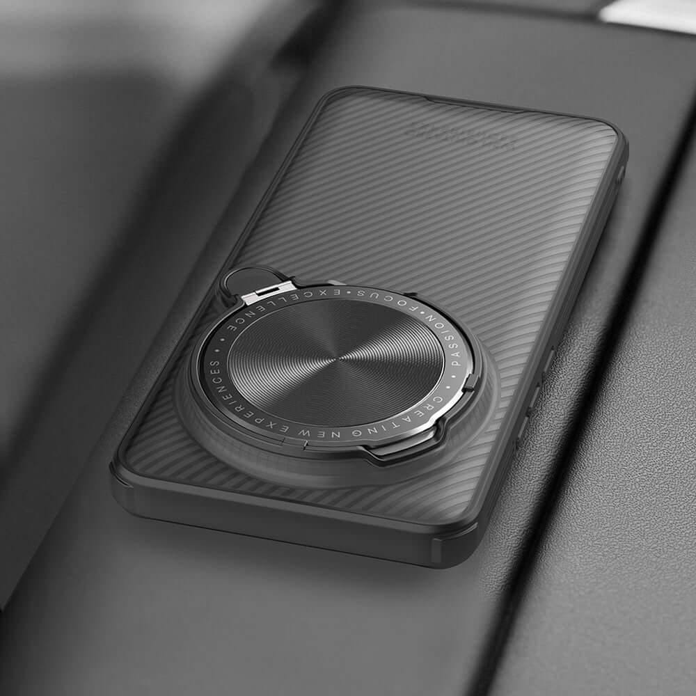 Handyhülle mit Kameraabdeckung für Xiaomi 15 Ultra, Nillkin CamShield Prop, Rauchiges Schwarz
