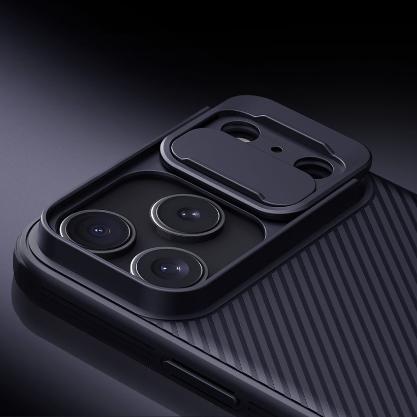 Handyhülle mit Kameraschutz für Apple iPhone 17 Pro Max mit MagSafe, Nillkin CamShield Pro Magnetic, Schwarz