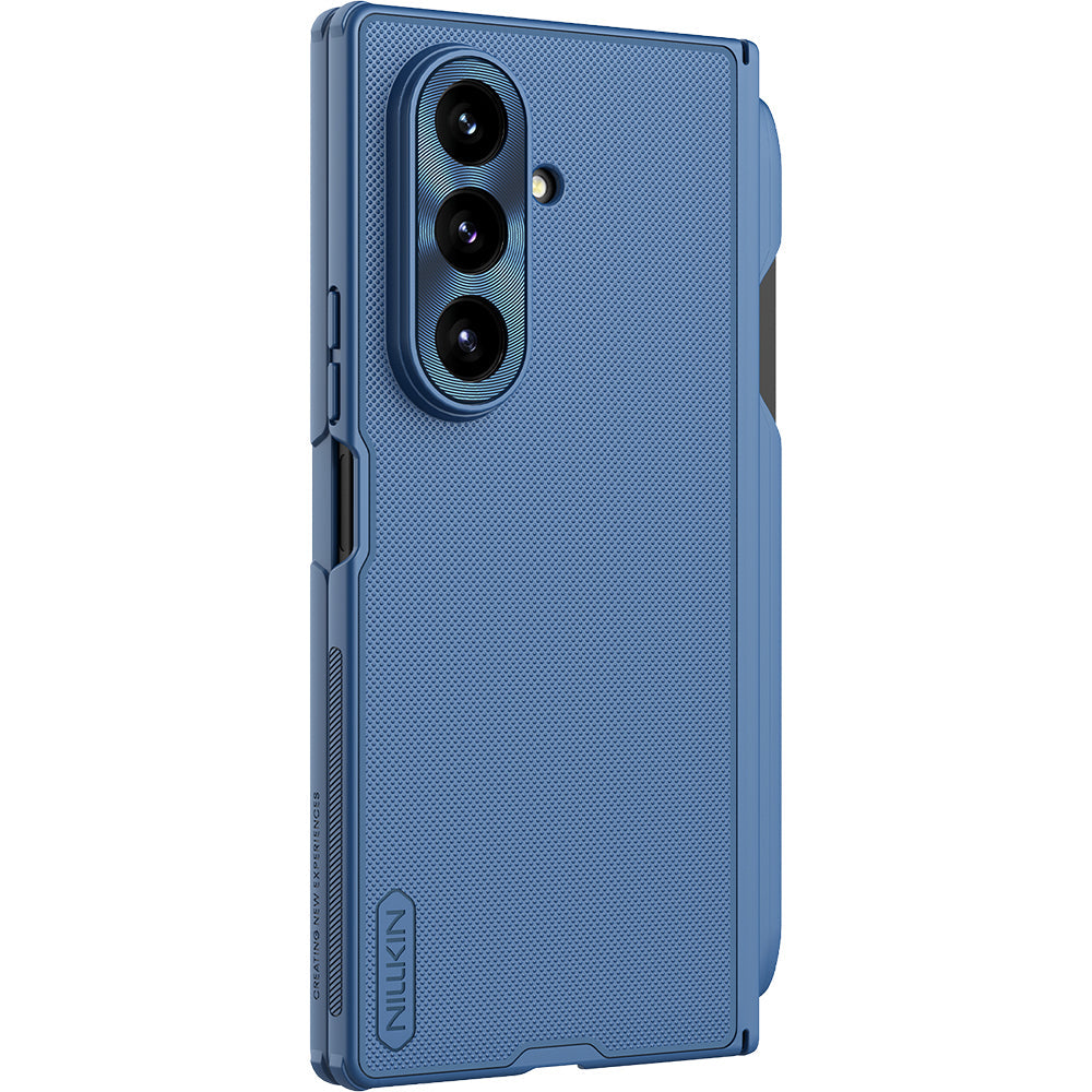 Handyhülle für Galaxy Z Fold7 mit MagSafe, Nillkin Super Frosted Shield Fold Magnetic S-Pen + Stift, Blau
