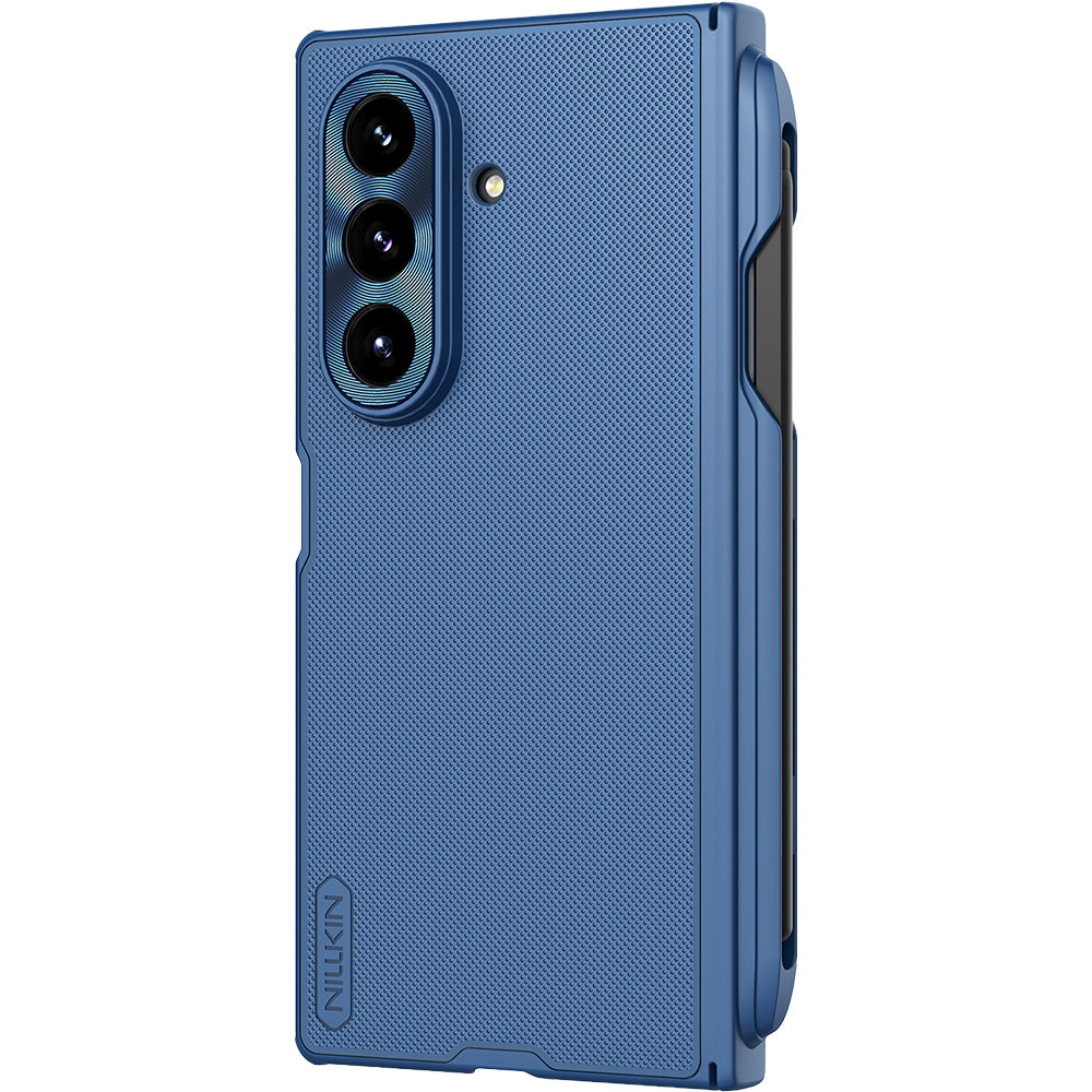 Handyhülle für Galaxy Z Fold7 mit MagSafe, Nillkin Super Frosted Shield Fold Magnetic S-Pen + Stift, Blau