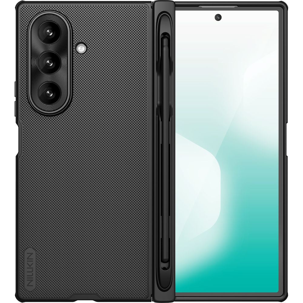 Handyhülle für Galaxy Z Fold7 mit MagSafe, Nillkin Super Frosted Shield Fold Magnetic S-Pen + Stift, Schwarz