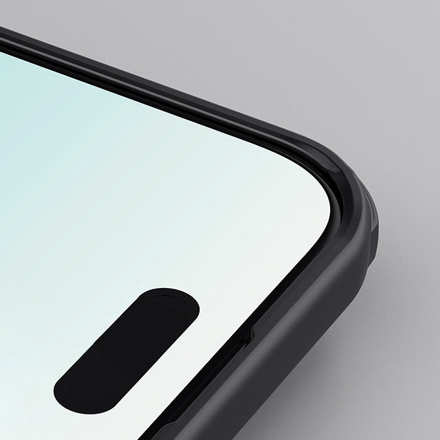 Handyhülle für iPhone 17 Pro Max, Nillkin Frosted Shield Pro, Transparent mit schwarzen Rahmen