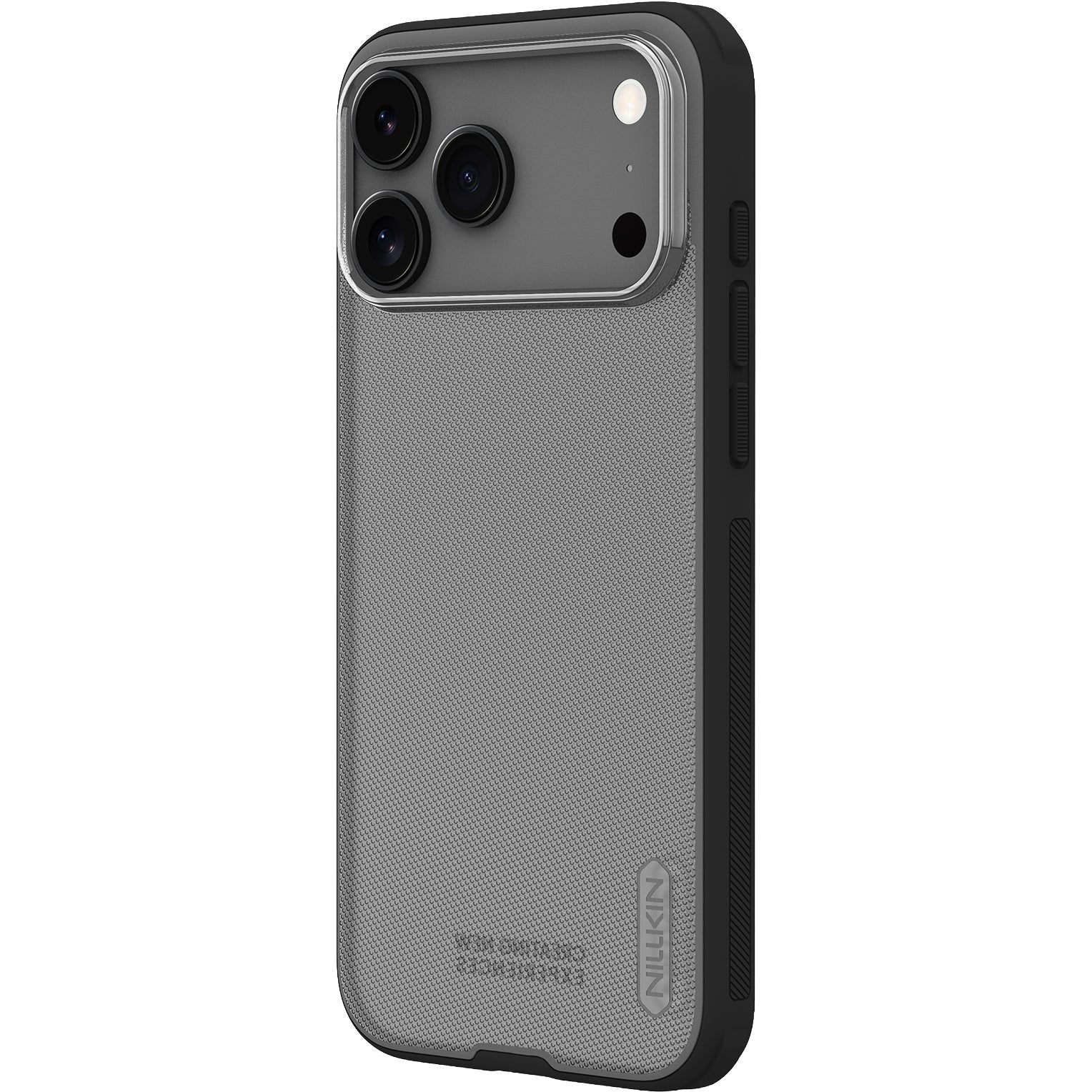 Handyhülle für iPhone 17 Pro Max, Nillkin Frosted Shield Pro, Transparent mit schwarzen Rahmen