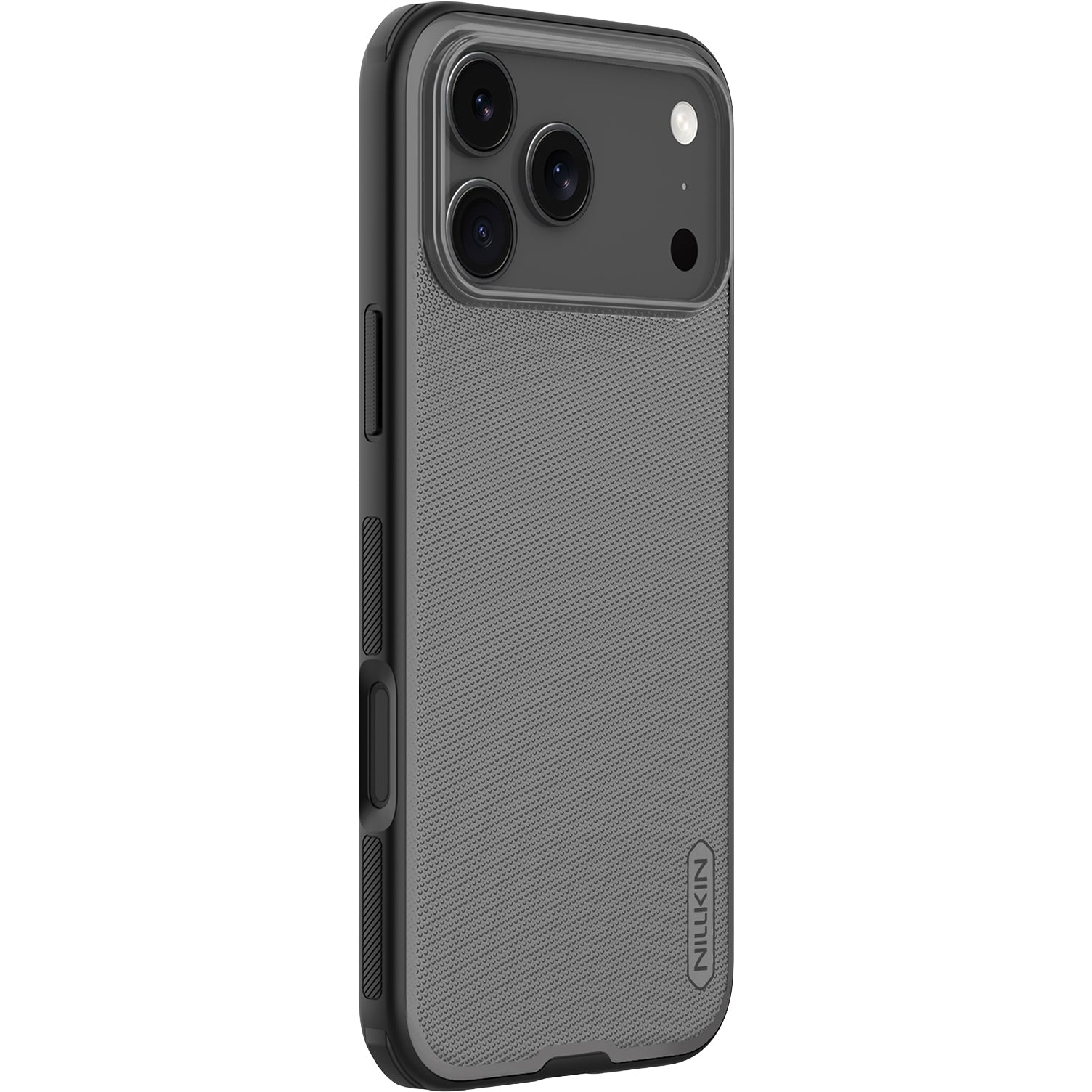 Handyhülle für iPhone 17 Pro Max, Nillkin Frosted Shield Pro, Transparent mit schwarzen Rahmen