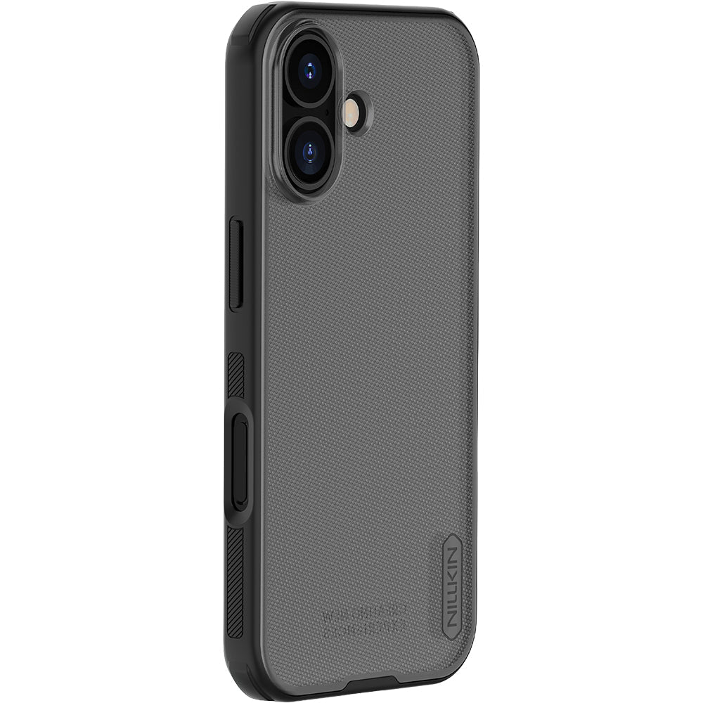 Handyhülle für iPhone 17, Nillkin Frosted Shield Pro, Durchscheinend-Schwarz