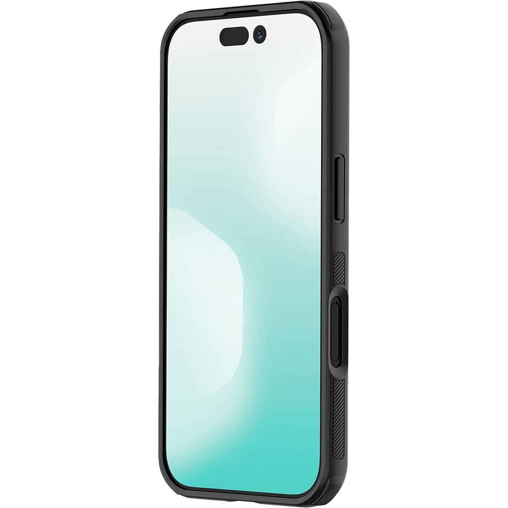 Handyhülle für iPhone 17, Nillkin Frosted Shield Pro, Durchscheinend-Schwarz