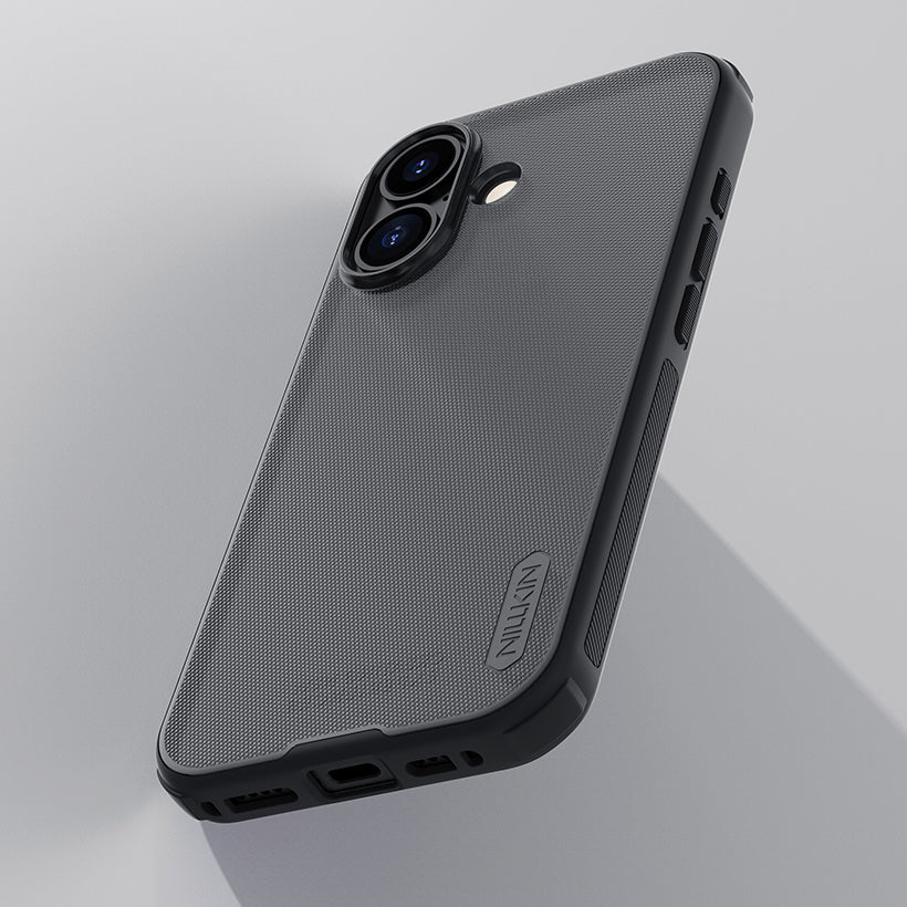 Handyhülle für iPhone 17, Nillkin Frosted Shield Pro, Durchscheinend-Schwarz