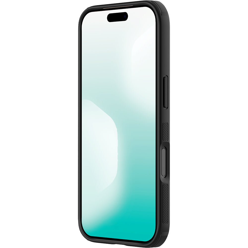 Handyhülle für iPhone 17 Pro, Nillkin Frosted Shield Pro, Durchscheinend-Schwarz