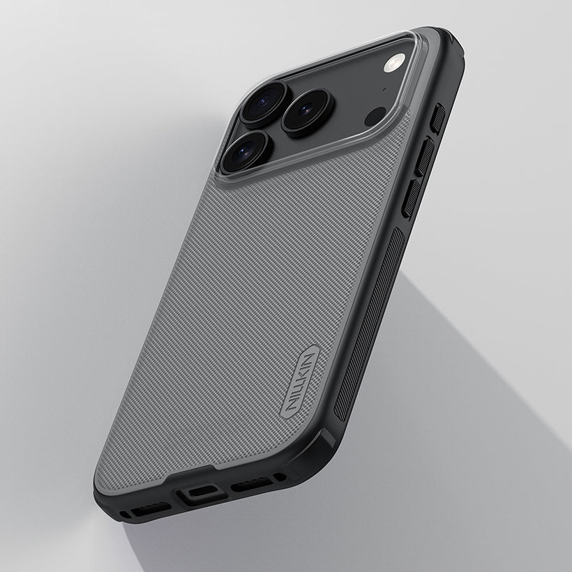 Handyhülle für iPhone 17 Pro, Nillkin Frosted Shield Pro, Durchscheinend-Schwarz