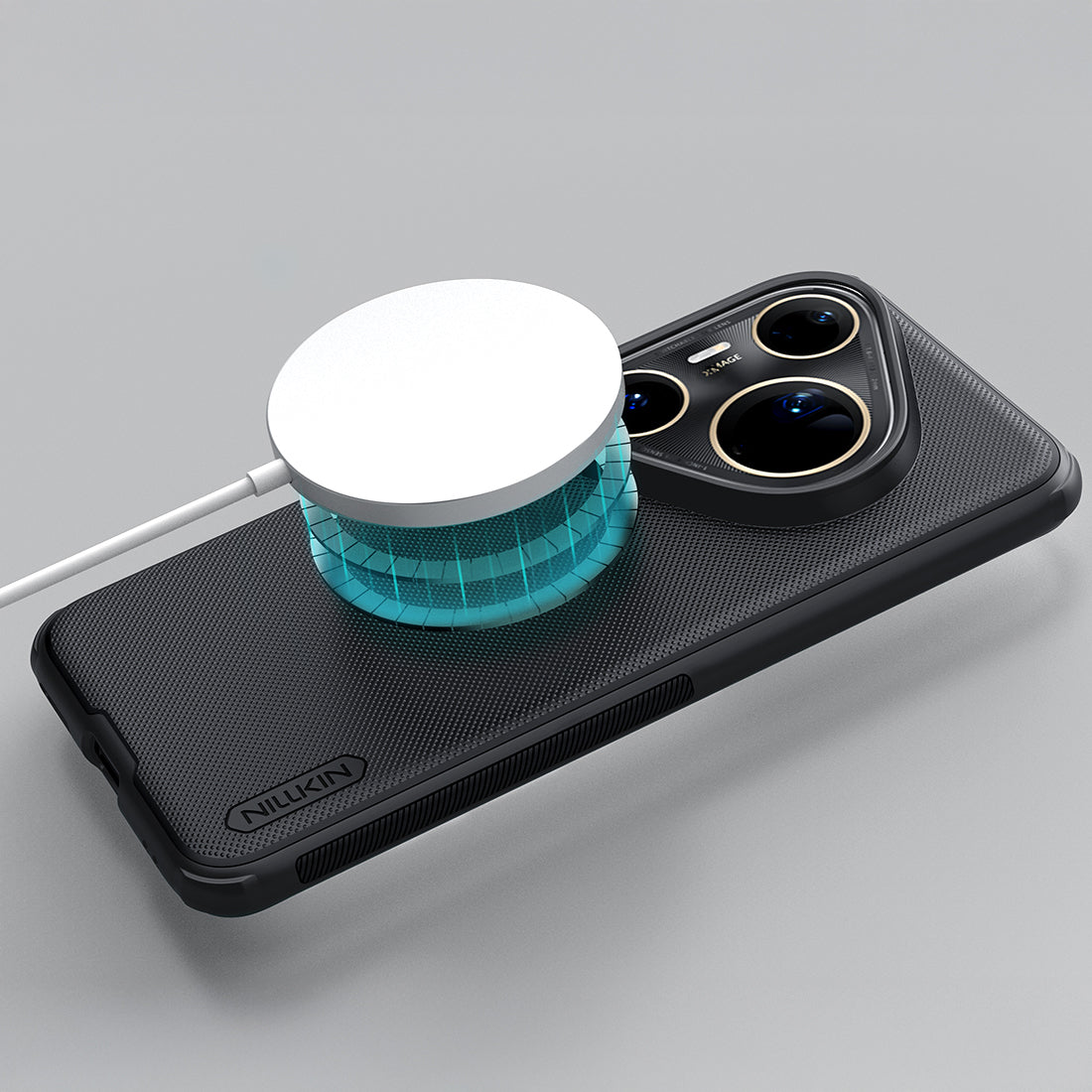 Handyhülle für Huawei Pura 80 Ultra, Nillkin Frosted Shield Pro Magnetic mit MagSafe, Schwarz