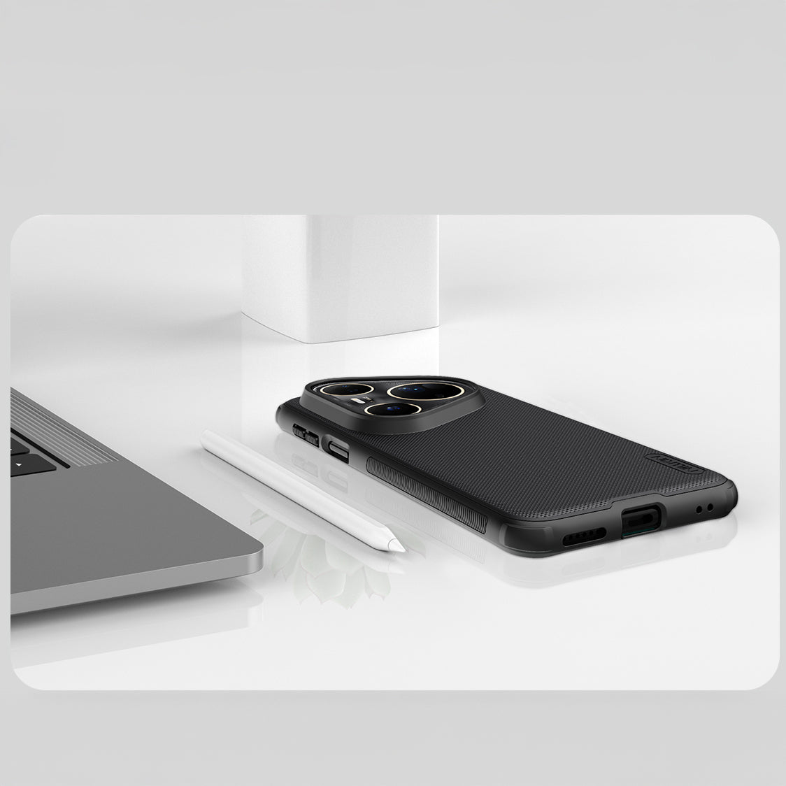 Handyhülle für Huawei Pura 80 Ultra, Nillkin Frosted Shield Pro Magnetic mit MagSafe, Schwarz