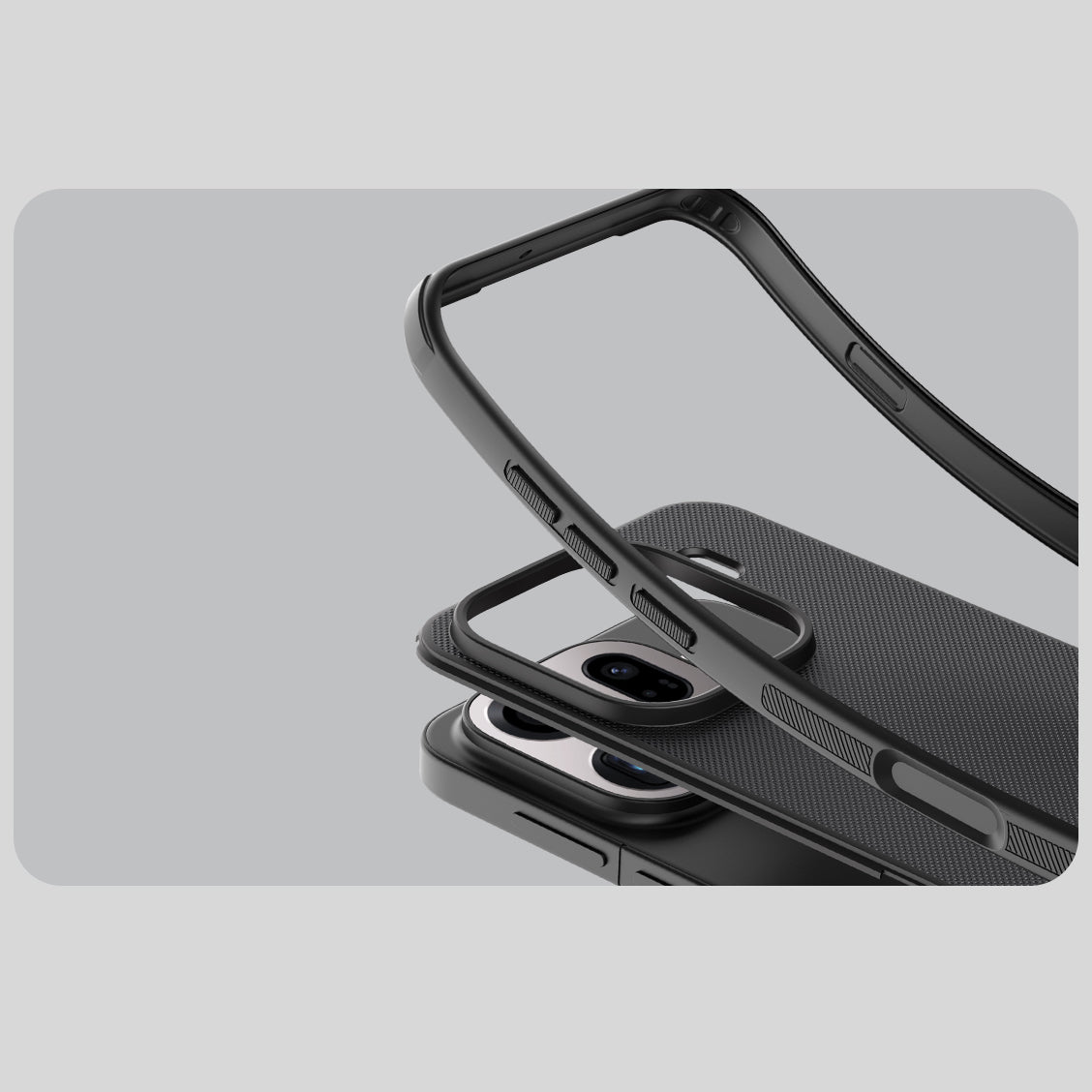 Handyhülle für Oppo Find X9 Pro, Nillkin Frosted Shield Pro Magnetic mit MagSafe, Schwarz