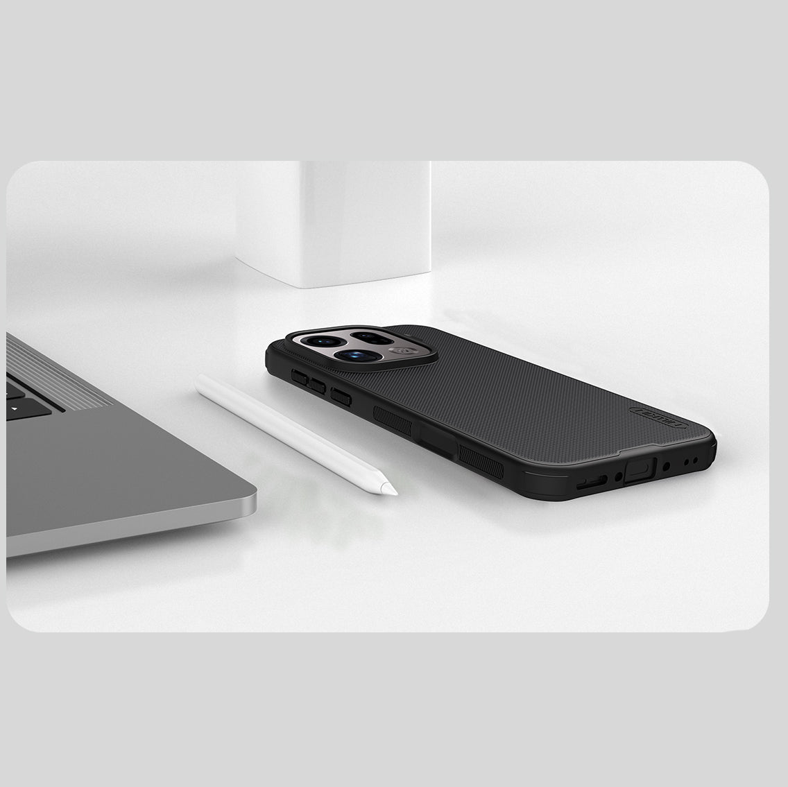 Handyhülle für Oppo Find X9 Pro, Nillkin Frosted Shield Pro Magnetic mit MagSafe, Schwarz