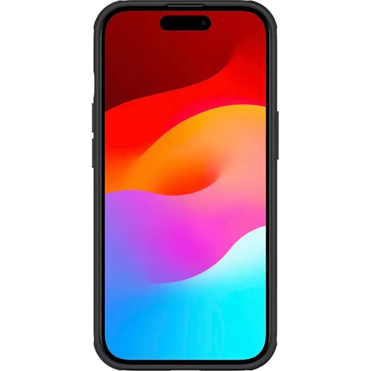 Handyhülle für iPhone 15, Nillkin Frosted Shield Pro mit MagSafe, Schwarz