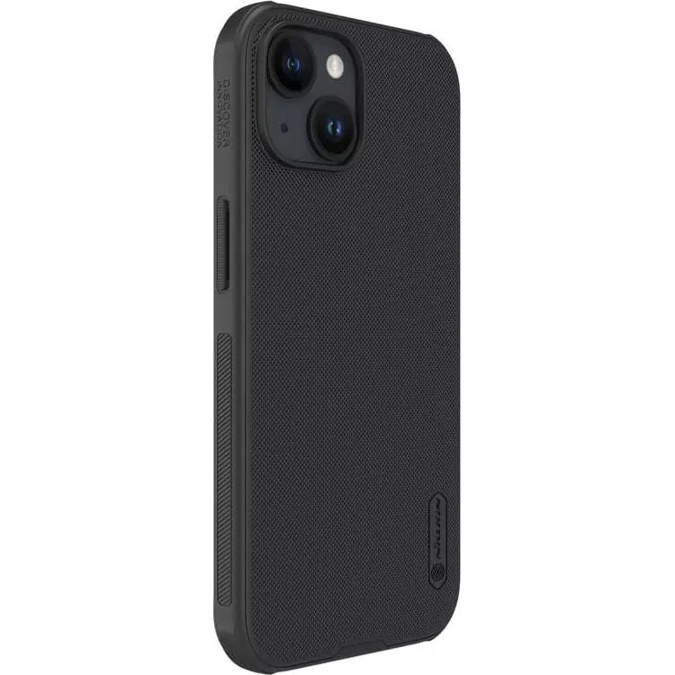 Handyhülle für iPhone 15, Nillkin Frosted Shield Pro mit MagSafe, Schwarz