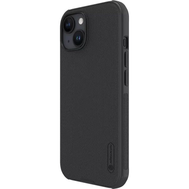 Handyhülle für iPhone 15, Nillkin Frosted Shield Pro mit MagSafe, Schwarz