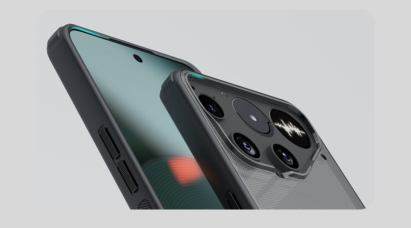 Handyhülle für Nothing Phone 3, Nillkin Frosted Shield Pro, Durchscheinend-Schwarz