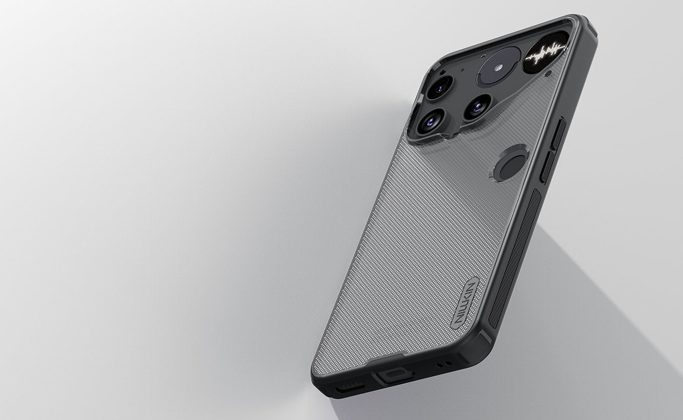 Handyhülle für Nothing Phone 3, Nillkin Frosted Shield Pro, Durchscheinend-Schwarz