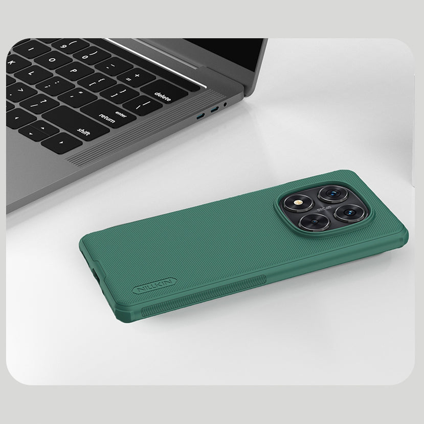 Handyhülle für Redmi Note 14 Pro 5G / POCO X7, Nillkin Frosted Shield Pro, Dunkelgrün