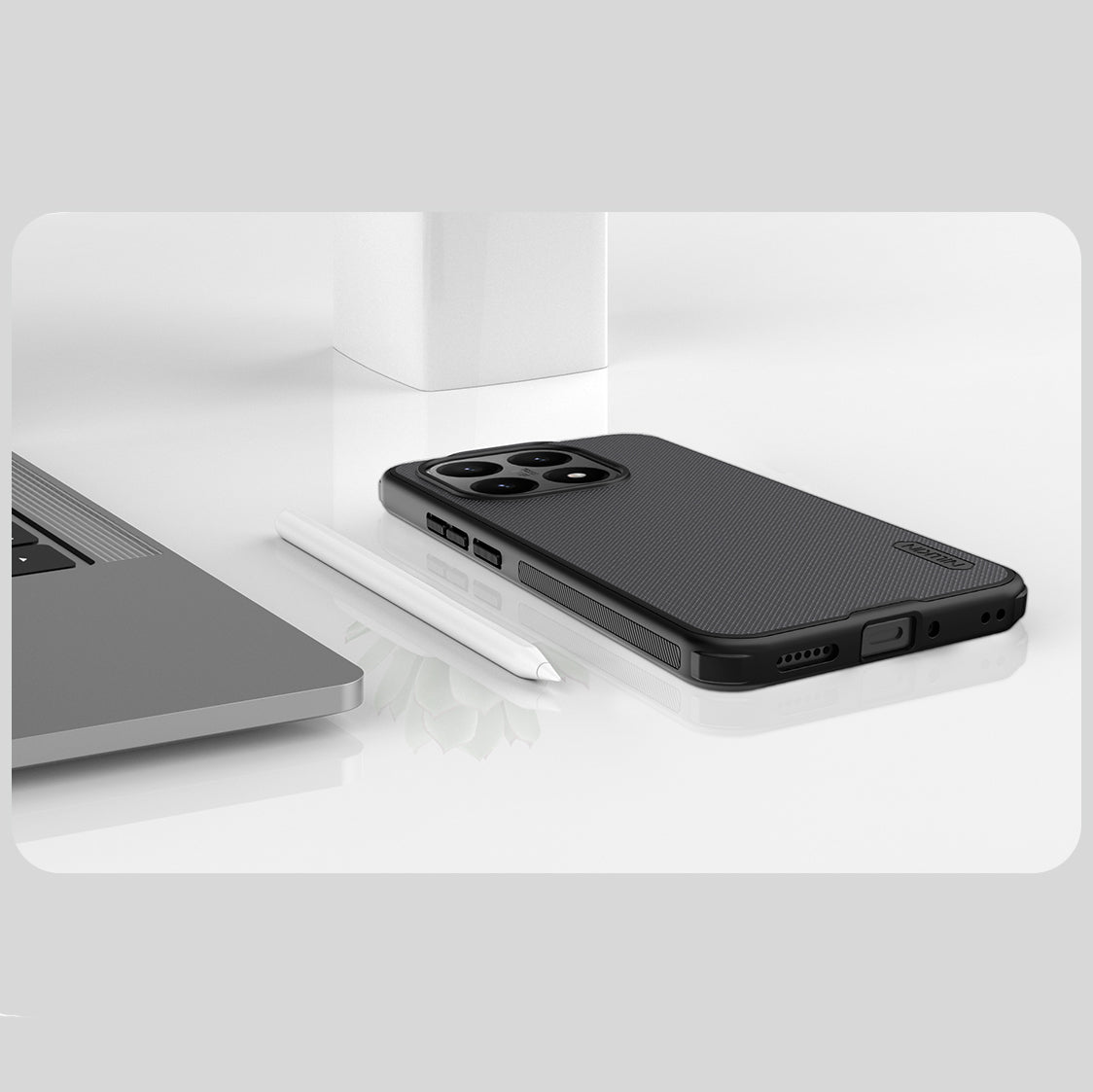 Handyhülle für Xiaomi 15T, Nillkin Frosted Shield Pro, Schwarz