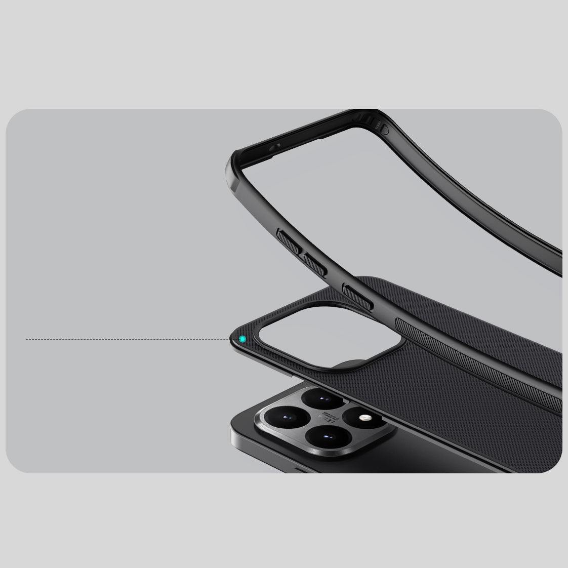 Handyhülle für Xiaomi 15T, Nillkin Frosted Shield Pro, Schwarz