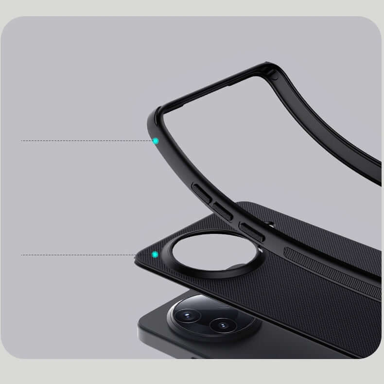 Handyhülle für Xiaomi POCO F7 Pro, Nillkin Frosted Shield Pro Magnetic, Schwarz
