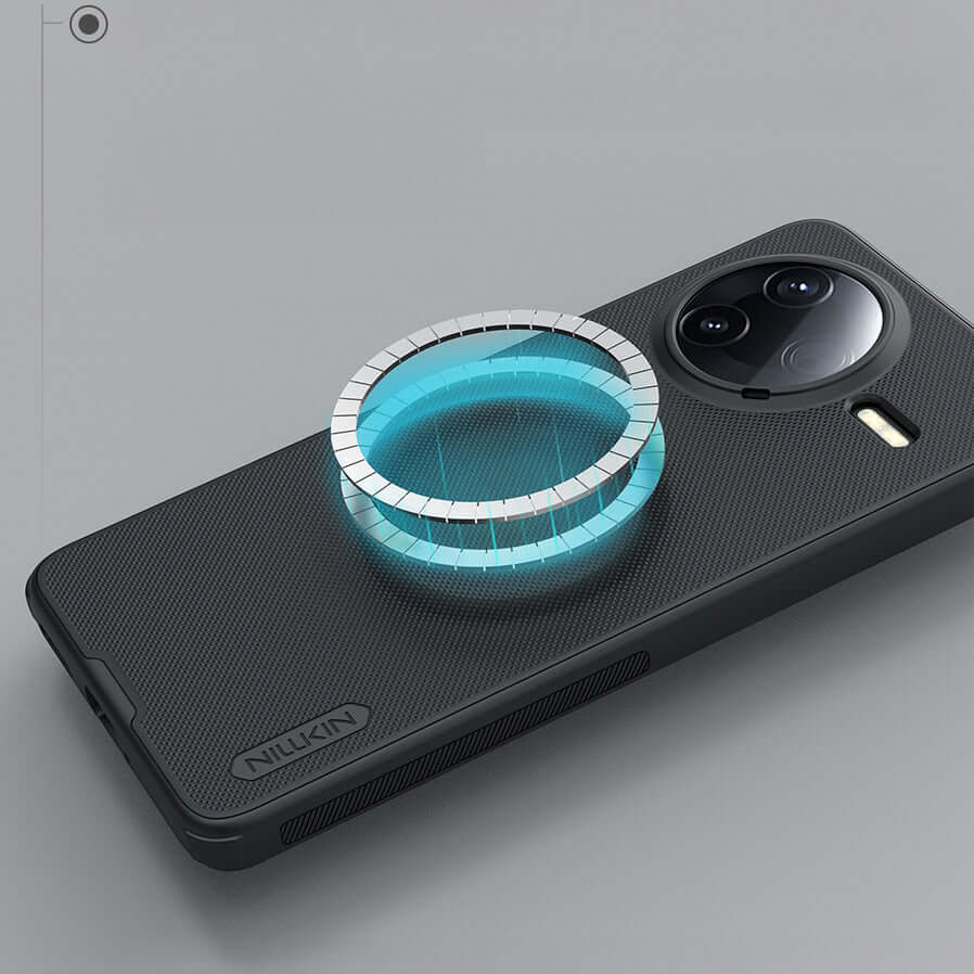 Handyhülle für Xiaomi POCO F7 Pro, Nillkin Frosted Shield Pro Magnetic, Schwarz