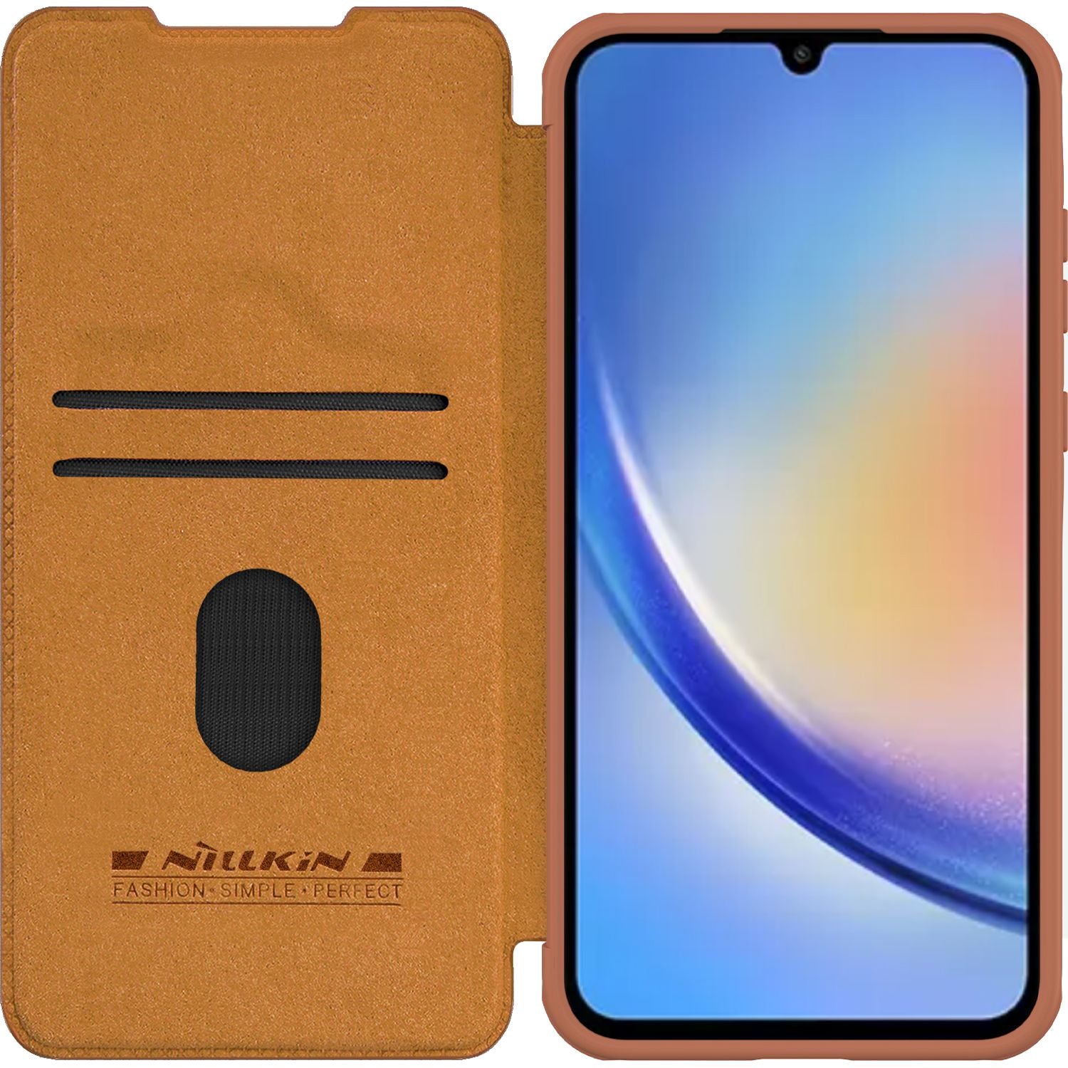 Schutzhülle mit Klappe und Kameraschutz Nillkin Qin Pro für Galaxy A55 5G