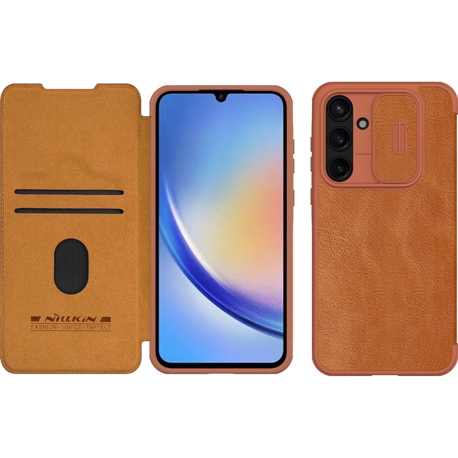 Schutzhülle mit Klappe und Kameraschutz Nillkin Qin Pro für Galaxy A55 5G