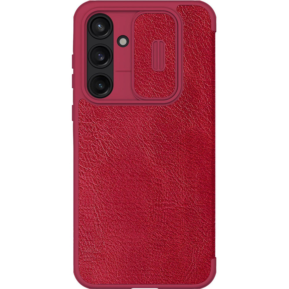 Schutzhülle mit Klappe und Kameraschutz für Galaxy A55 5G, Nillkin Qin Pro, Rot
