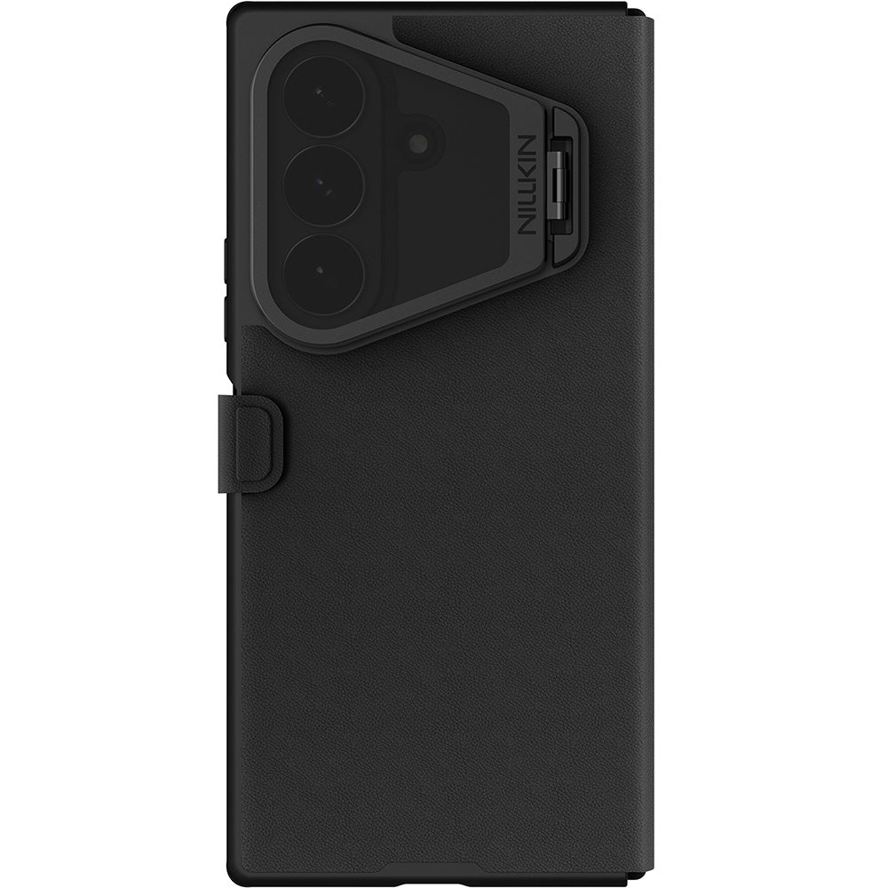 Handyhülle mit Klappe und Kameraschutz für Galaxy Z Fold8 Ultra, Nillkin Qin Prop, Schwarz (1/12)