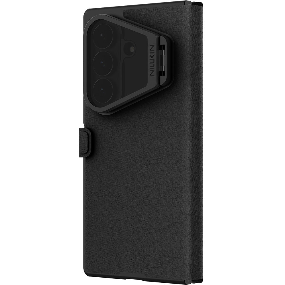 Handyhülle mit Klappe und Kameraschutz für Galaxy Z Fold8 Ultra, Nillkin Qin Prop, Schwarz (3/12)