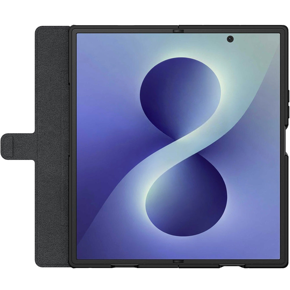 Handyhülle mit Klappe und Kameraschutz für Galaxy Z Fold8 Ultra, Nillkin Qin Prop, Schwarz (6/12)