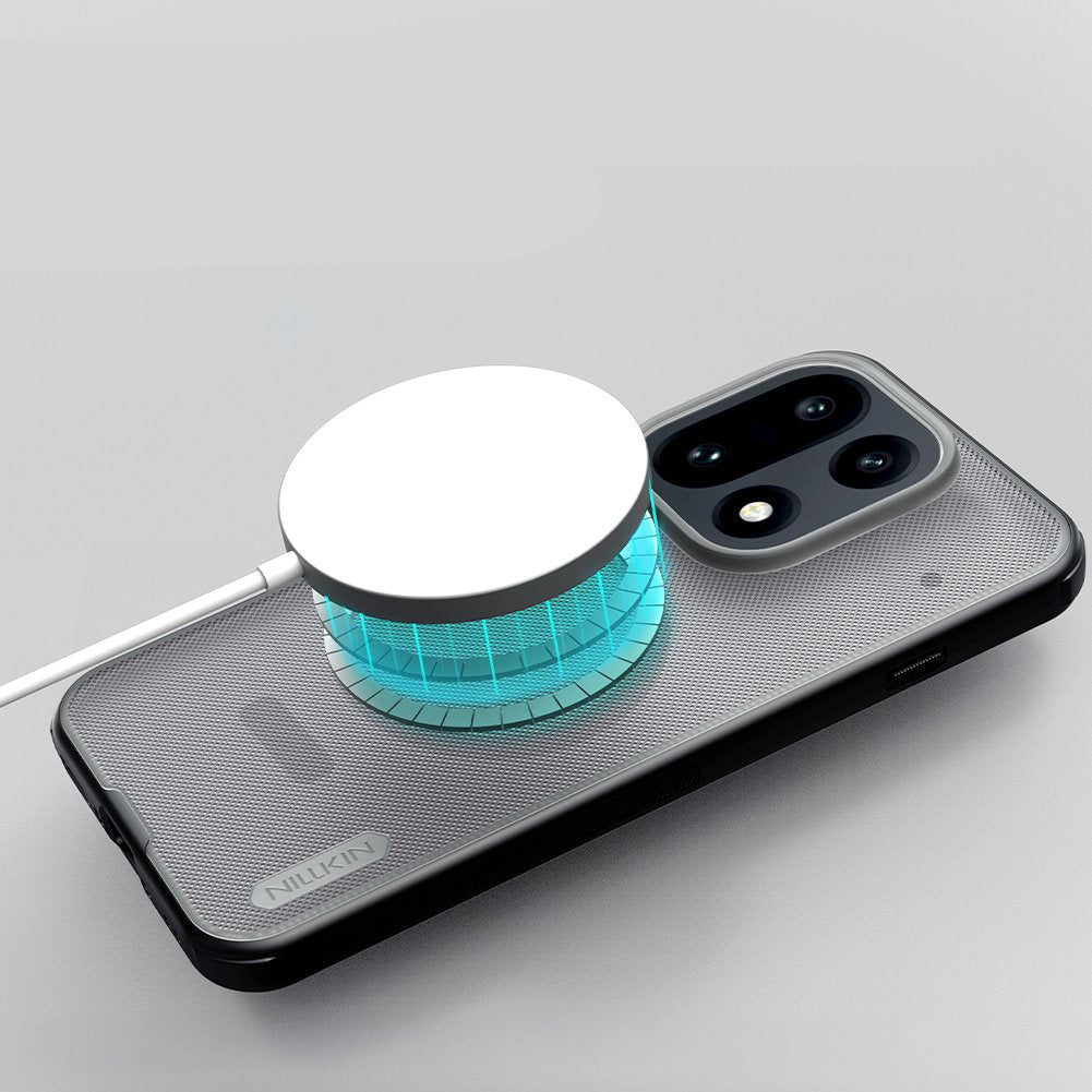 Handyhülle für OnePlus 15, Nillkin Super Frosted Shield Pro Magnetic mit MagSafe, Rauchfarben
