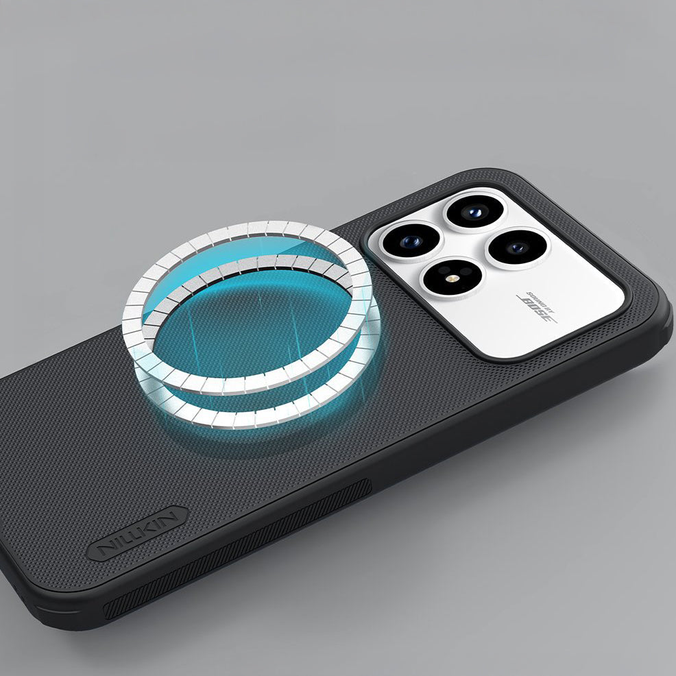 Handyhülle für Xiaomi POCO F8 Pro, Nillkin Super Frosted Shield Pro Magnetic mit MagSafe, Schwarz