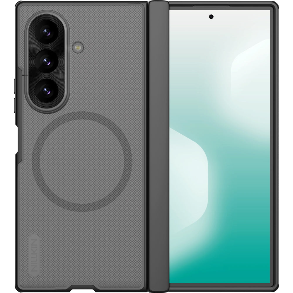 Handyhülle für Galaxy Z Fold8 Ultra, Nillkin Super Frosted Shield Fold Magnetic, Geräuchert mit schwarzem Rahmen