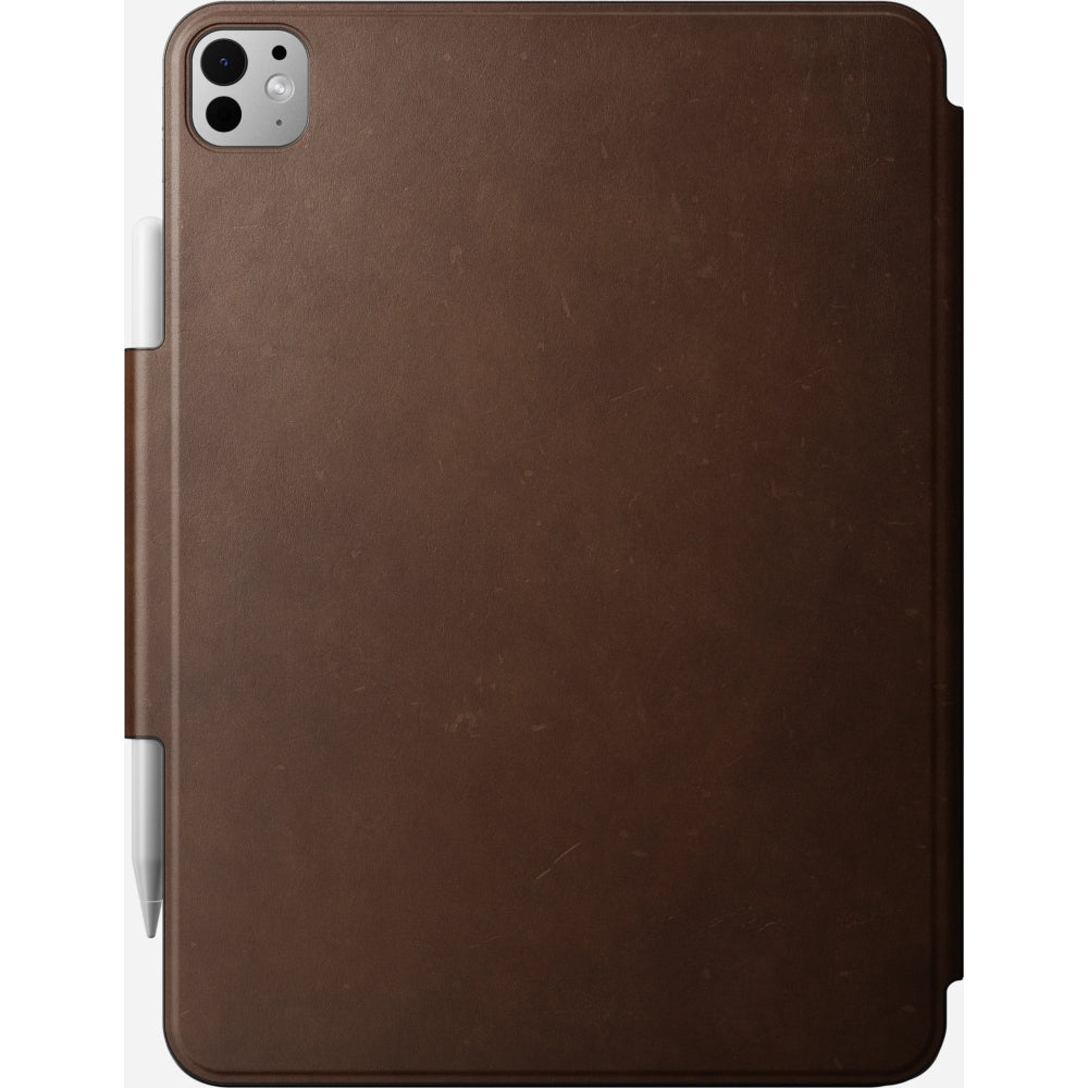 Schutzhülle mit Klappe für iPad Pro 11"(2022/2021/2020/2018), Nomad Leather Folio Plus, Braun