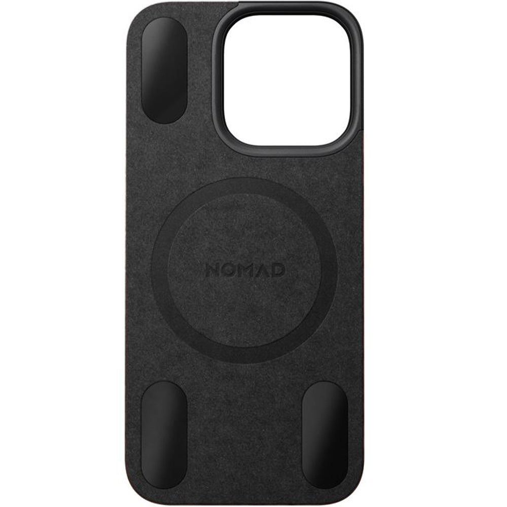 Leder Handyhülle für iPhone 16 Pro Max, Nomad Magnetic Leather Back, Dunkelbraun