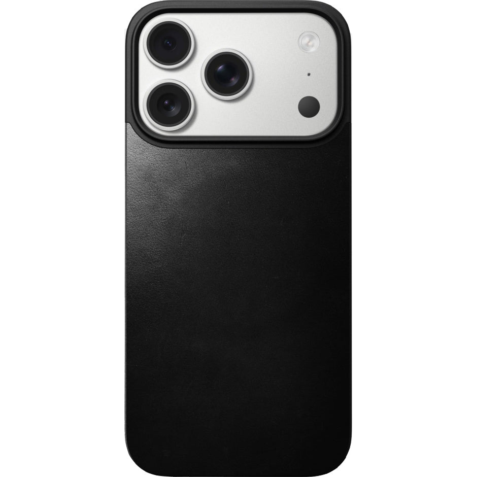 Leder Handyhülle für iPhone 17 Pro, Nomad Magnetic Leather Back, Schwarz