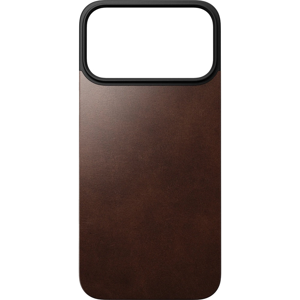 Leder Handyhülle für iPhone 17 Pro Max, Nomad Magnetic Leather Back Horween Series mit MagSafe, Braun