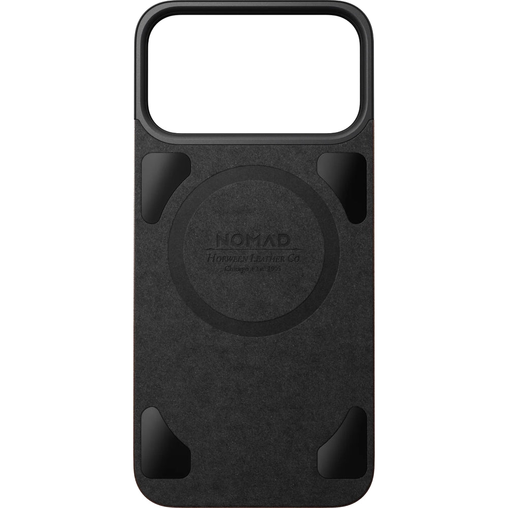 Leder Handyhülle für iPhone 17 Pro Max, Nomad Magnetic Leather Back Horween Series mit MagSafe, Braun