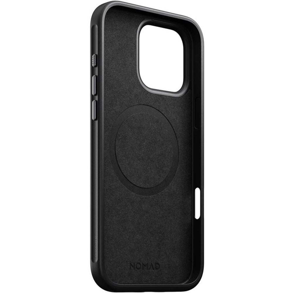 Leder Handyhülle für iPhone 16 Pro Max, Nomad Modern Leather mit MagSafe, Schwarz
