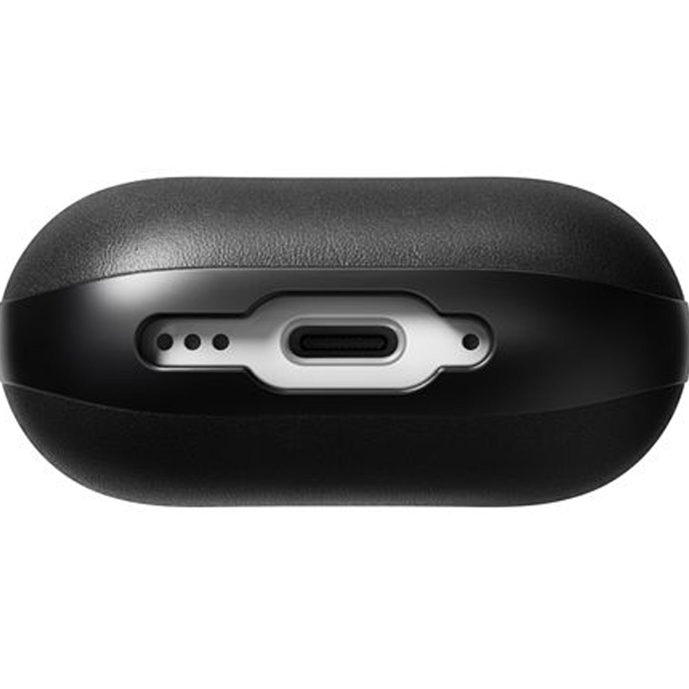 Hülle für AirPods 4, Nomad Modern Leather Case, Schwarz