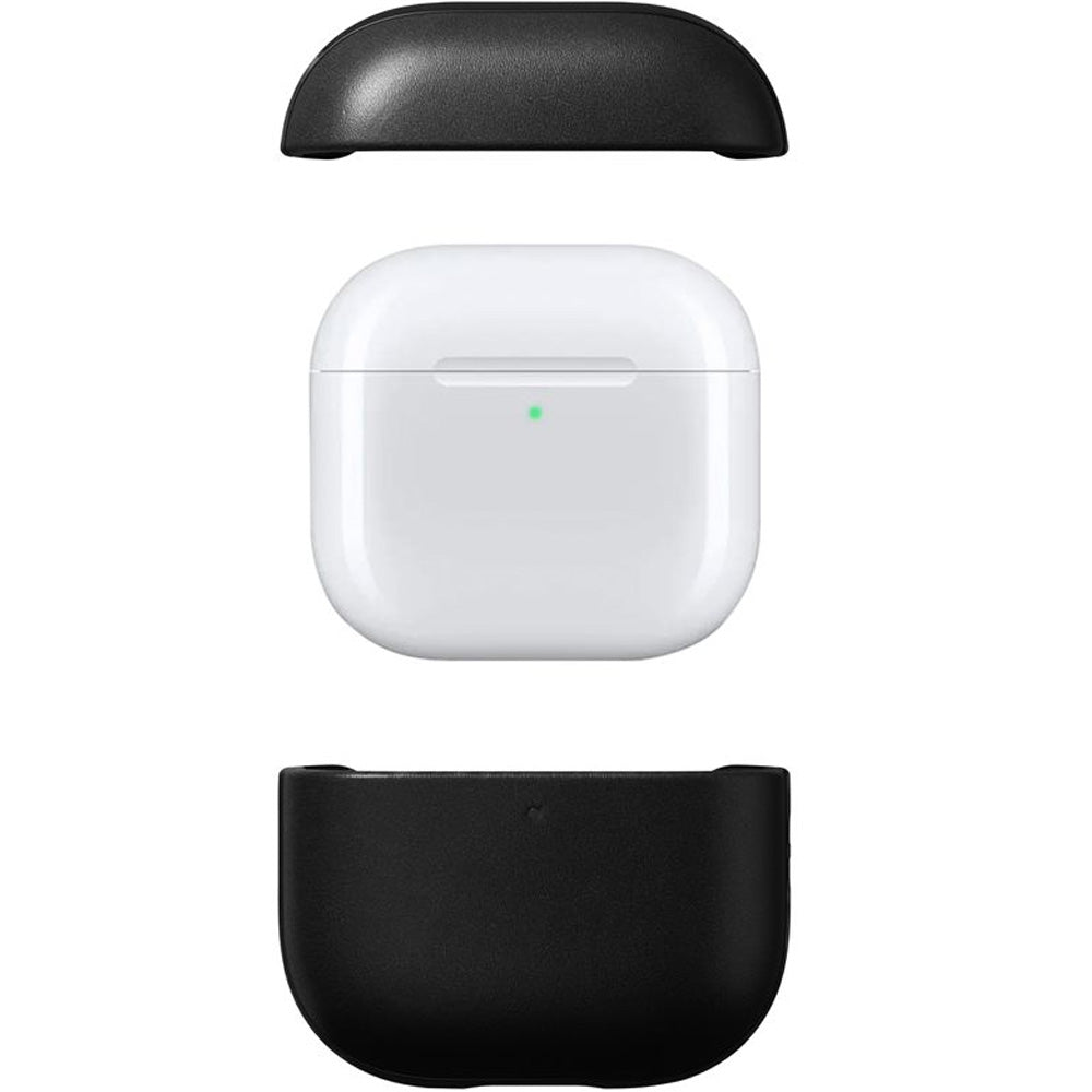 Hülle für AirPods 4, Nomad Modern Leather Case, Schwarz