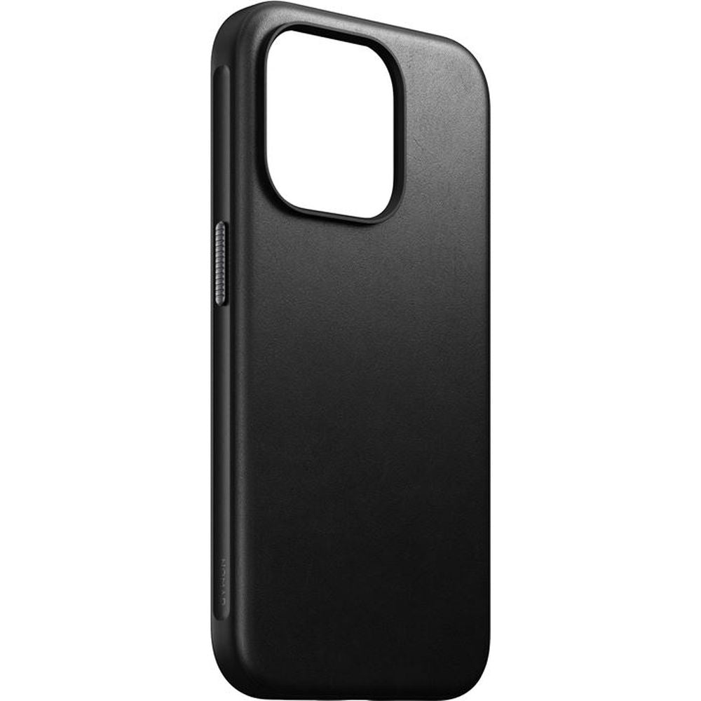 Leder Schutzhülle Nomad Modern Leather MagSafe für iPhone 15 Pro, Schwarz